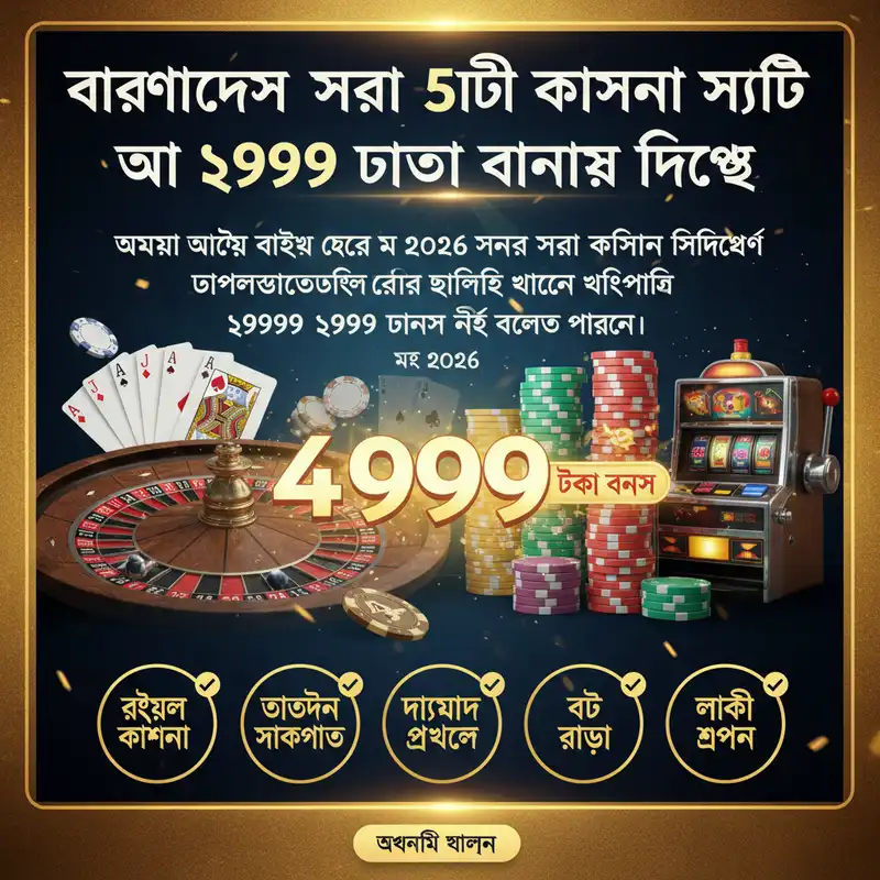 বাংলাদেশে সেরা ৫টি ক্যাসিনো সাইট ৪৯৯৯ টাকা বোনাস